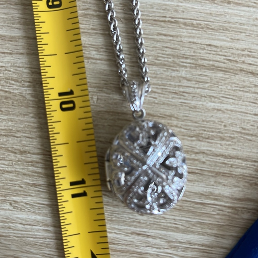 Solid 925 Solid Silver Diamond Accents White Gold… - image 5